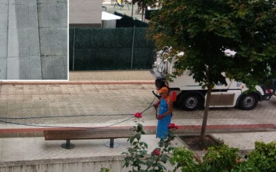 Limpieza de calles en Sarriguren